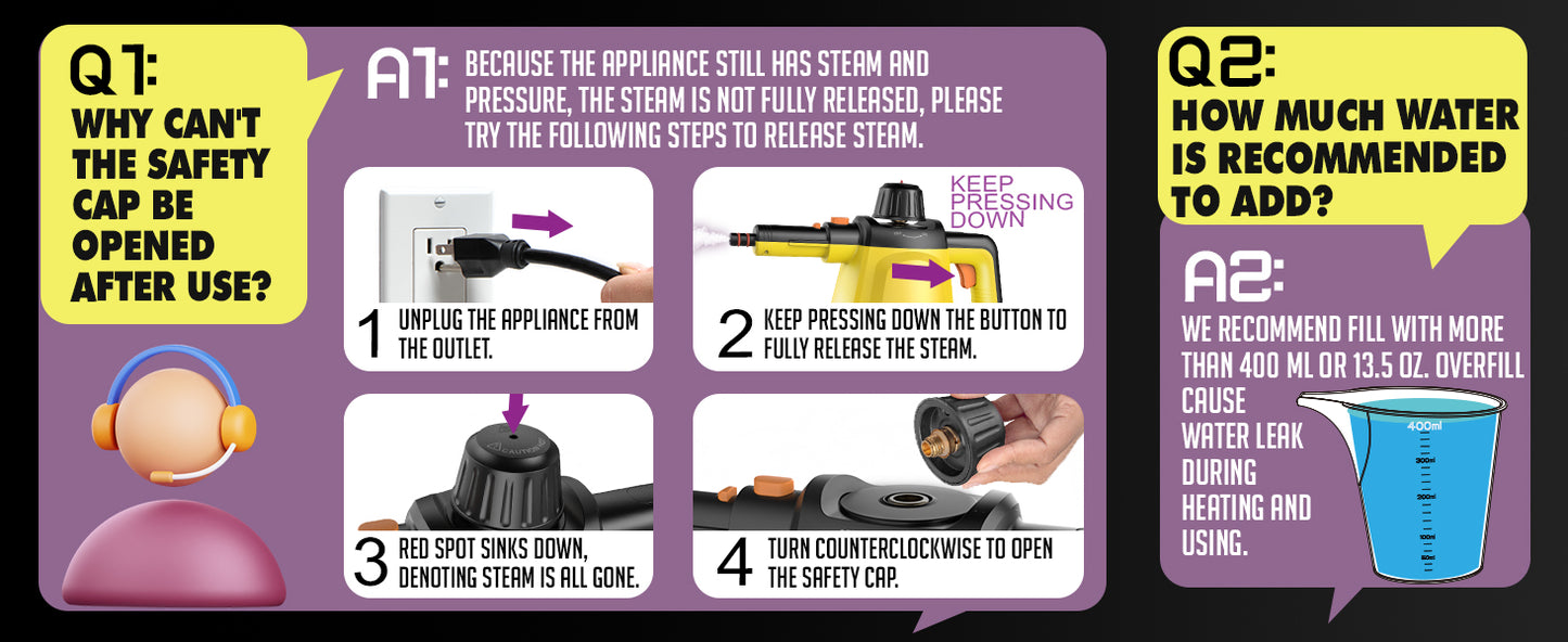 Steam Cleaner, Deep Cleaning Steam Cleaner for Home, 1200W Handheld Steam Cleaner with 10 Tools, Natural Steamer for Cleaning, Handheld Steamer for Bathrooms, Kitchens, Windows, Shower, Grout,Tile,Car