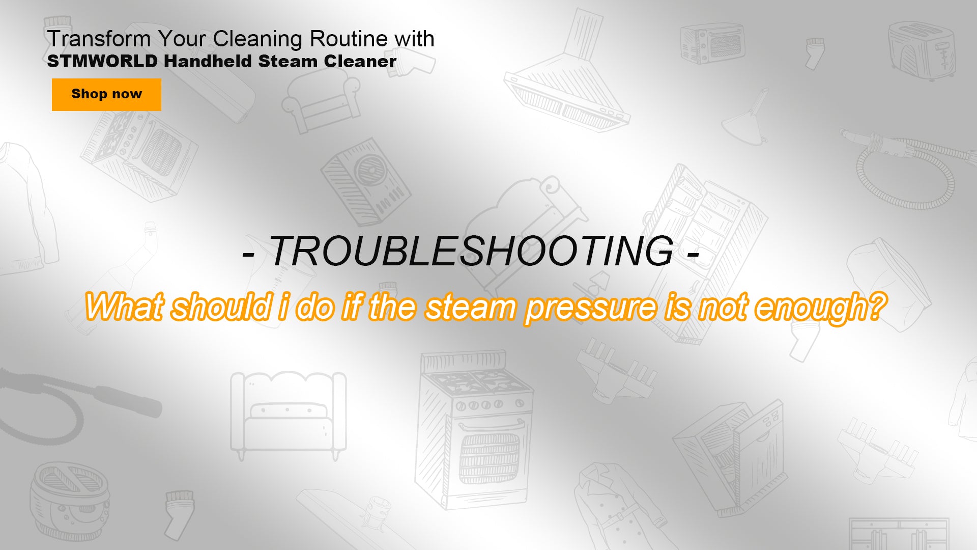 Load video: TROUBLESHOOTING - What should I do if the steam pressure is not enough?